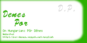 denes por business card
